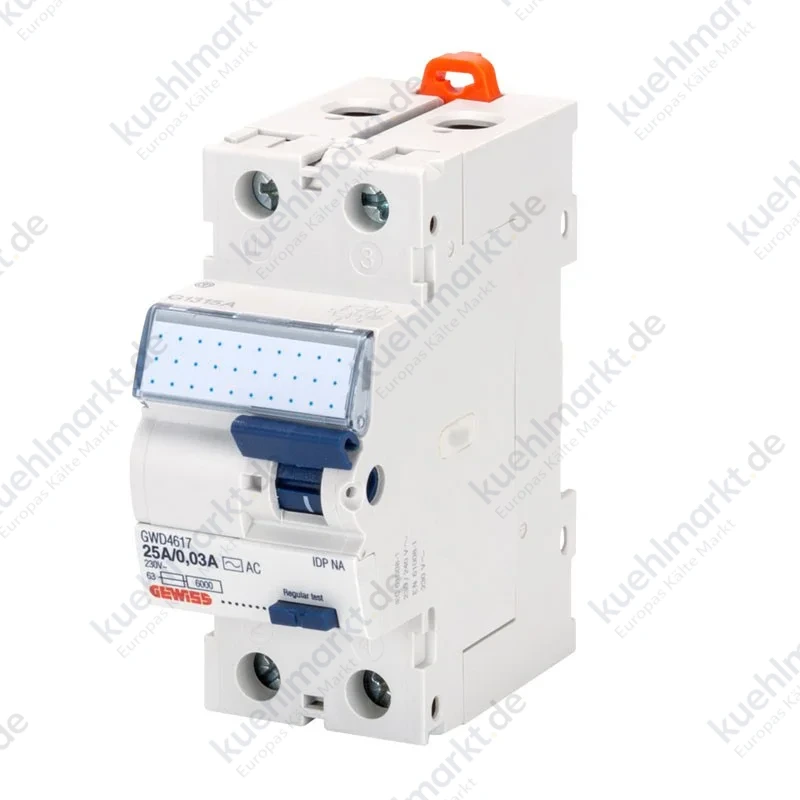 Gewiss Fehlerstrom-Schutzschalter 25A 2P 30 mA AC Typ 2 Module GWD4617
