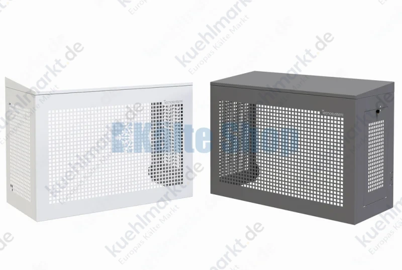 Stahl-Schutzgehäuse oben geschlossen f. Außeneinheit GUSCIO 1000x720x470mm RAL9002 Tecnosystemi
