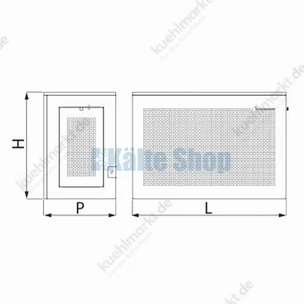 Stahl-Schutzgehäuse oben geschlossen f. Außeneinheit GUSCIO 1000x720x470mm RAL9002 Tecnosystemi