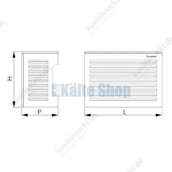 Stahl-Verkleidung f. Außeneinheit TS-COVER M RAL9002 1100x850x600mm Tecnosystemi