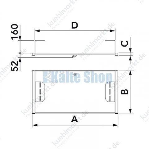 Metallkondensatwanne INDUSTRY 1180x760 Tecnosystemi