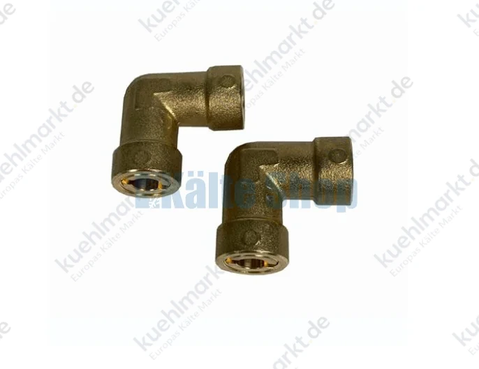 Selbstsichernde Messingbögen f. Cu-Rohr 1/2x1/2
