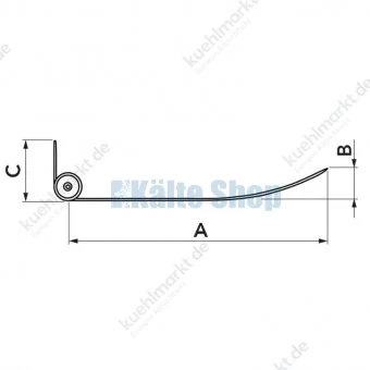 Einstellbarer Luftabweiser f. Wandinnengeräte L=1050mm Tecnosystemi