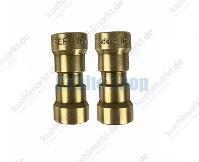 Selbstsichernde Messingverbinder f. Cu-Rohr 3/8x3/8" (2 Stk.) IPER-LINK/S/6-6 Wigam