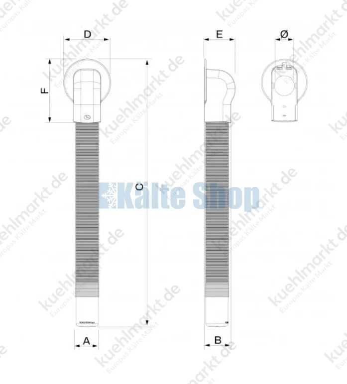 Flexibles UV-beständiges Schlauchset KRT 80mm L=1000mm weiß Tecnosystemi