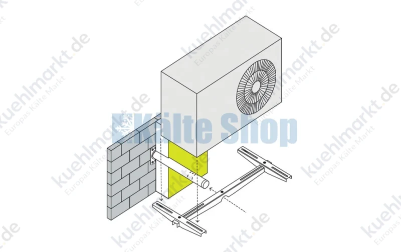 Wandkonsole f. wärmegedämmte Fassade 110kg 465x800mm 2Emme