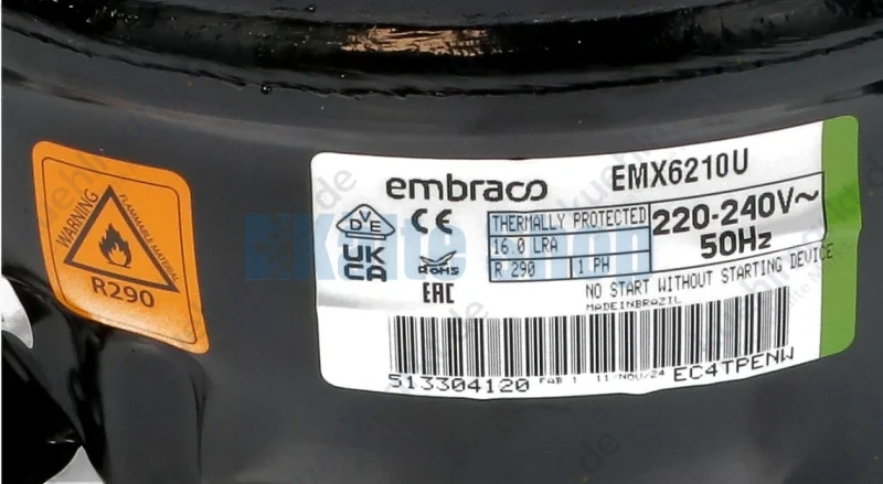 Kompressor EMX6210U Embraco