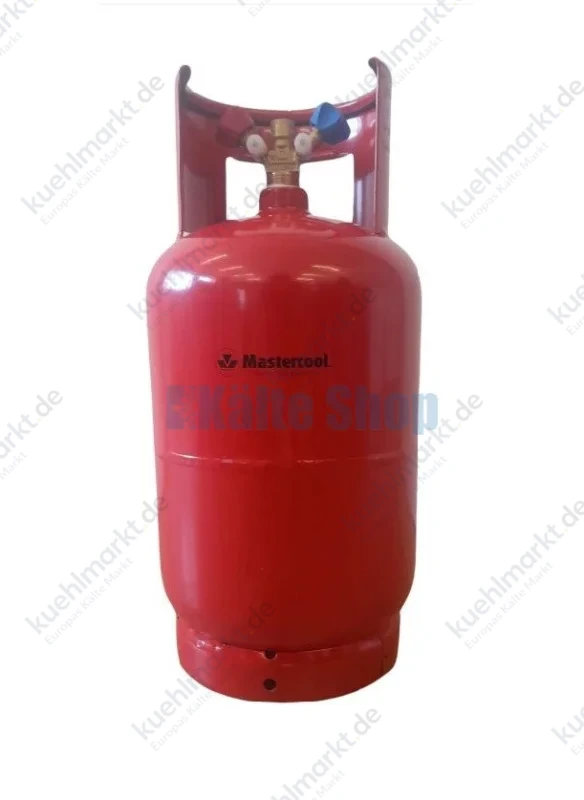 Kältemittelflasche m. Doppelventil 1/4"SAE rot 12,5L