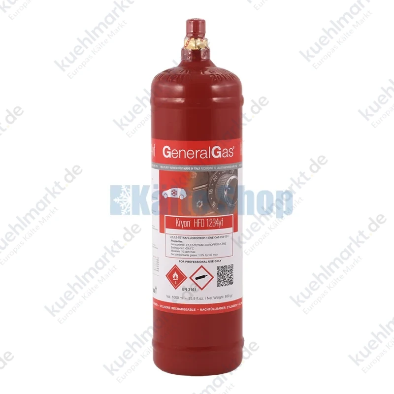 Kältemittel R1234yf 800g Hochdruckflasche