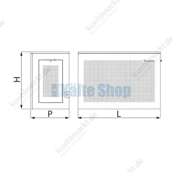 Stahl-Schutzgehäuse f. Außeneinheit GUSCIO 1100x1420x620mm RAL9002 Tecnosystemi