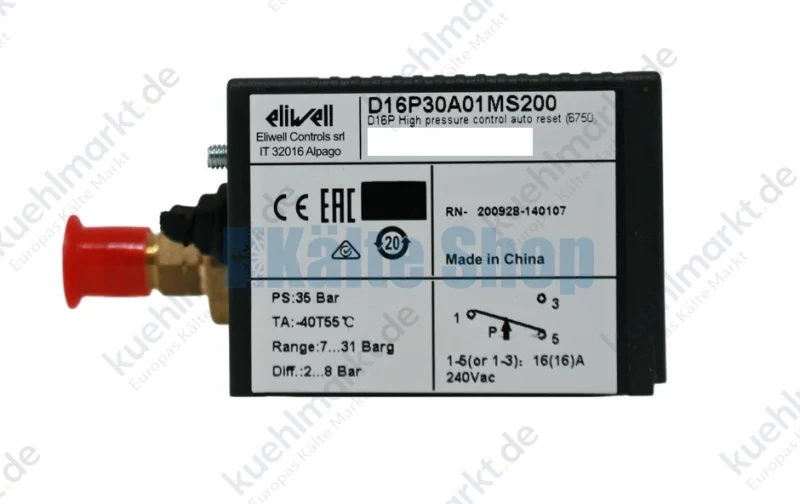 Hochdruckschalter D16-P30A01 Eliwell