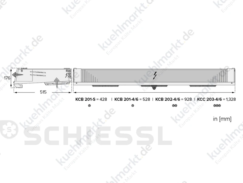 Kelvion Deckenluftkühler Multi-Gas-Unit KCB-202-4AN-FX32-2