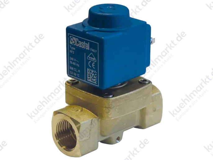 Castel Magnetventil m.Spule HF2 230V 1132/03A6 G3/8'' -Wasser-(o.Stecker)