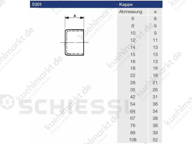 Kappe 5301 Löt 18mm