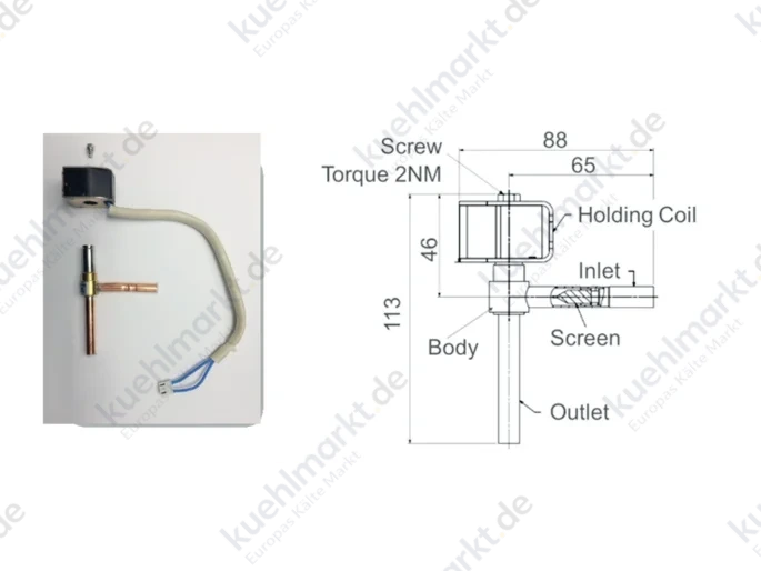 Copeland Digital Magnetventil m.Spule f. ZR/ZB/ZF/ZP/ZO 220VAC 8413795