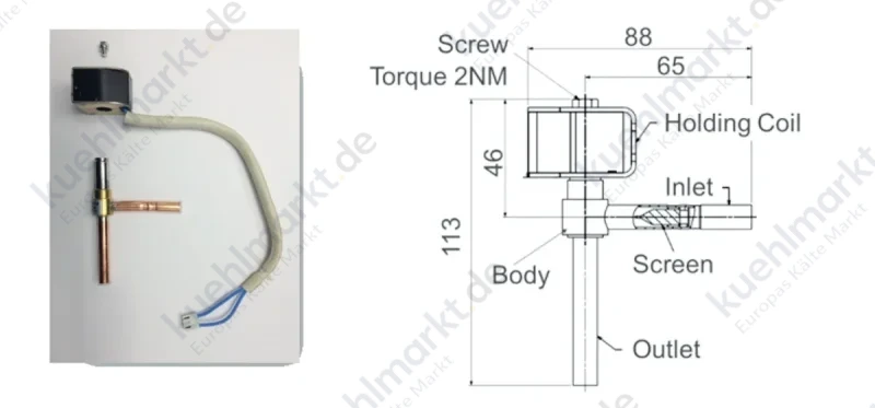 Copeland Digital Magnetventil m.Spule f. ZR/ZB/ZF/ZP/ZO 220VAC 8413795