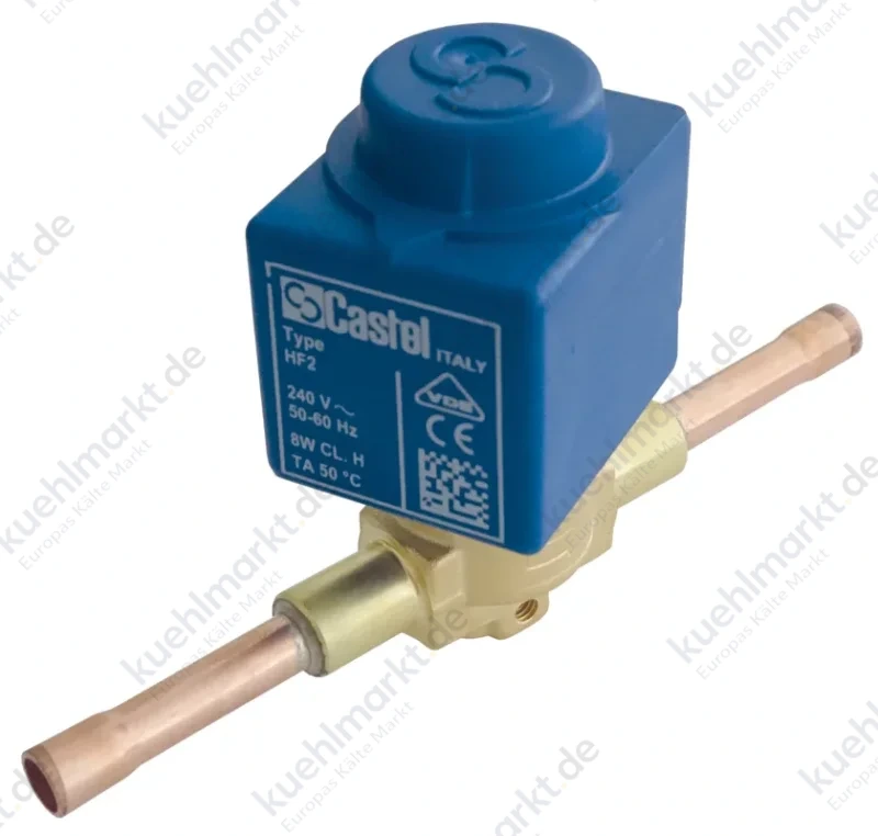Castel Magnetventil m.Spule HF2 230V 1078/4A6 1/2'' Löt (ohne Stecker)