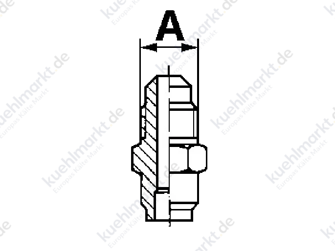 Hartlötstutzen HS R1/4''UNF