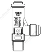 Castel Magnetventil m.Spule HF2 230V 1079/7A6 22mm Löt (o.Stecker)