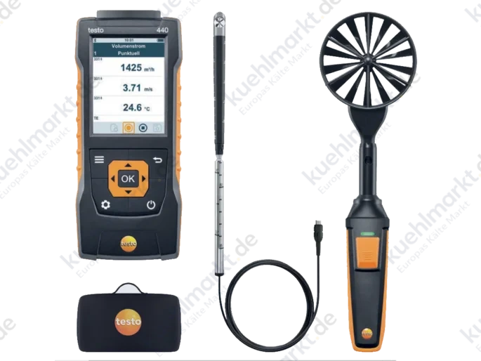 Testo Klima-Messgerät mit BT testo 440 Strömungs-KombiSet 2 0563 4407