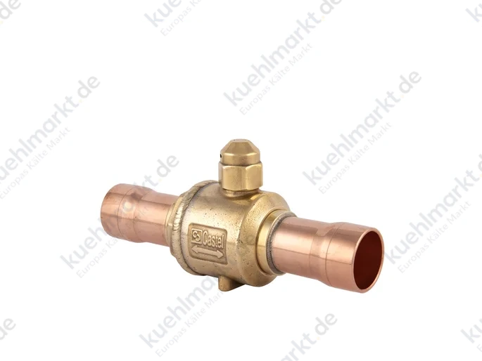Castel Kugelabsperrventil R744 80bar 6570E/11 1-3/8''+35mm Löt o.Schrader