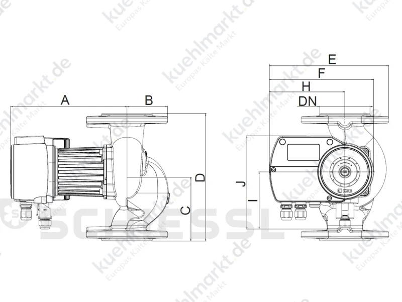 KSB Heizungspumpe Calio Pro Plus 32-140 DN 32, PN6/10/16, geregelt, 1ph 230V