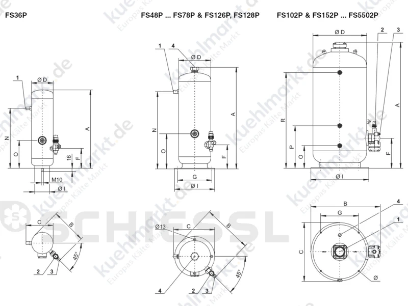Bitzer Flüssigkeitssammler Propan FS36P 3,0L