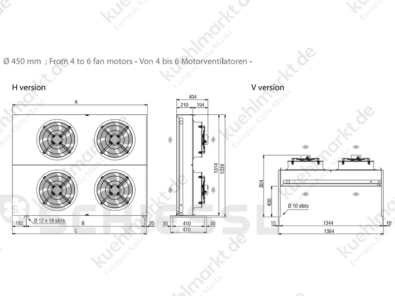 ECO Axiallüfterverflüssiger m. EC-Motor TKE 454M3-EC 230V/1/50Hz