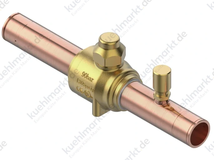 Danfoss Kugelabsperrventil CO2 90bar GBCH18s 18mm Löt m.Schrader 009L7587