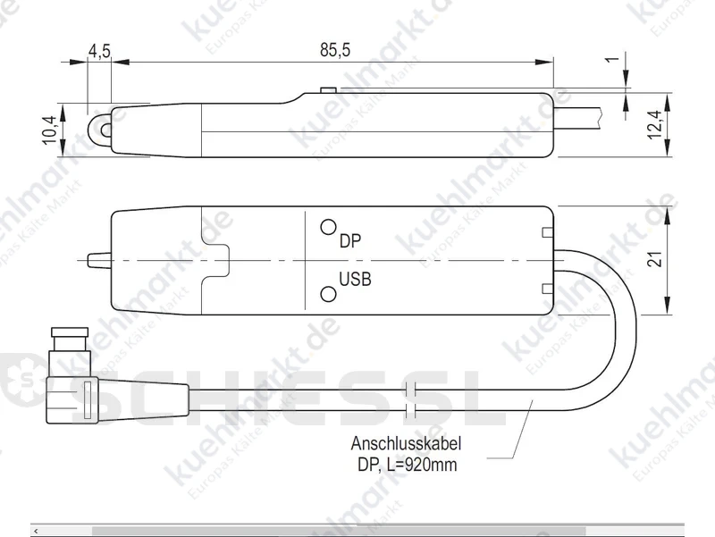 Kriwan Gateway INT600DU, mit Kabel 1 m, USB
