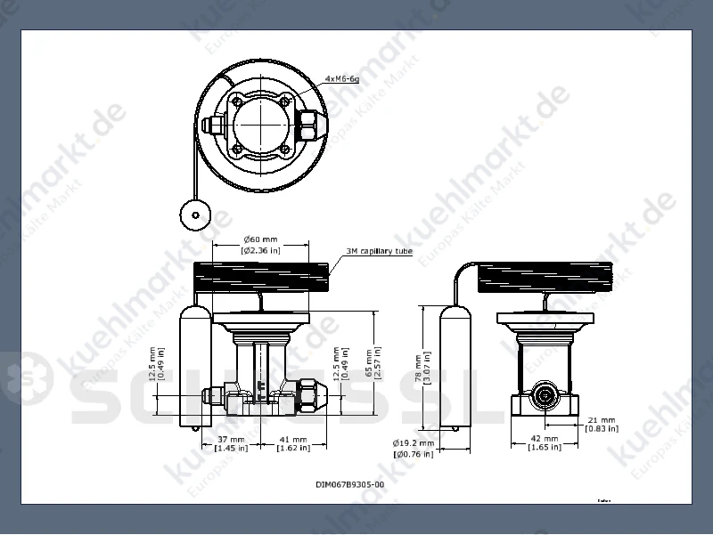 Danfoss Ventiloberteil R513A TEN 12 067B3651