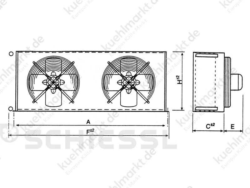Euro Axiallüfterverflüssiger CEV-4230 (CEV14) 230V/1/50Hz