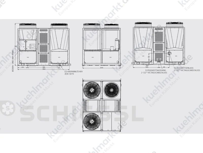 York umschaltbare Wärmepumpe R454B YMPA 160 PJ