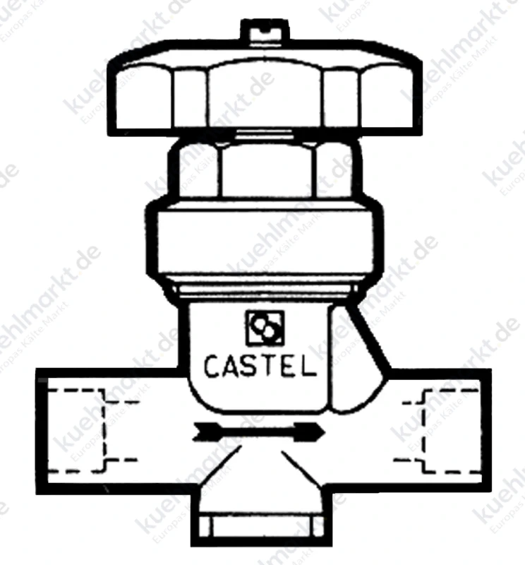 Castel Membranabsperrventil 6220/4 1/2'' Löt