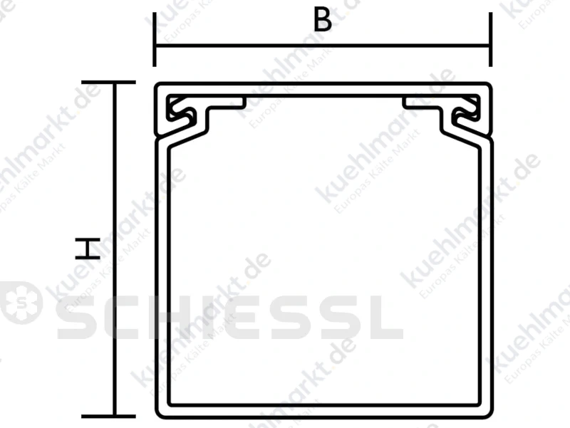 Licatec Installationskanal reinweiß CK 30X30 Mini (1Stk=2m)
