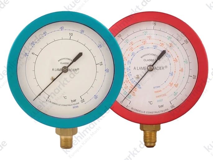 Blondelle Druckmanometer -1/+45bar 80mm R448a/R449a ölgefüllt
