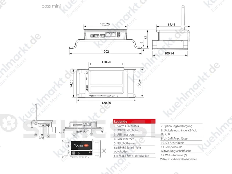 Carel Systemmanager BOSS-Mini Headless Box (für 50 Geräte)