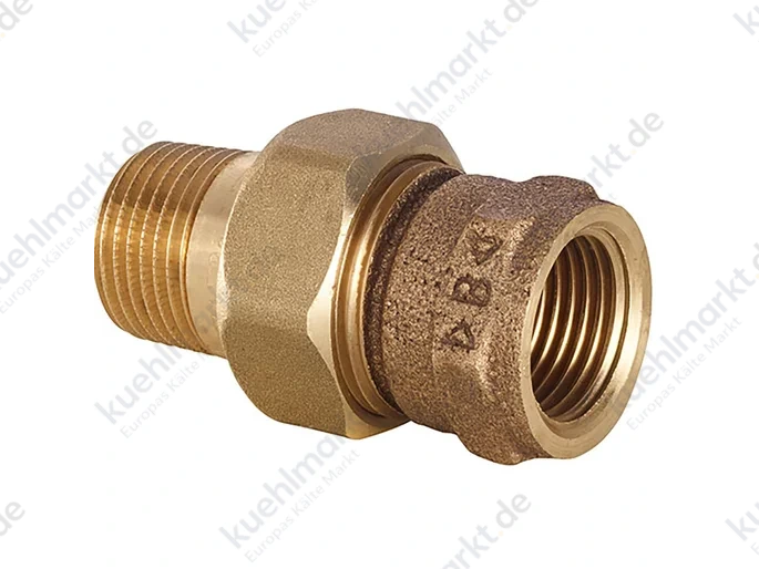 Verschraubung 3341 Rotguß a/a 3/4'' flachdichtend
