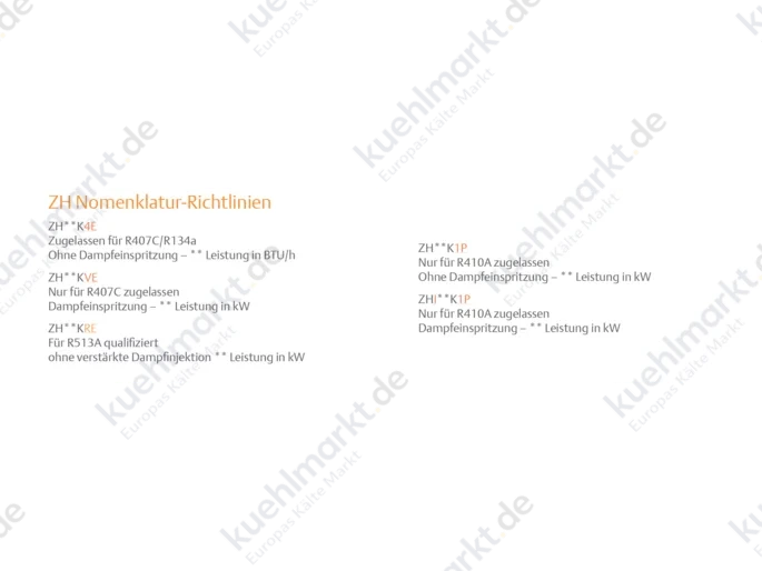 Copeland vollh. Scroll Verdichter Löt ZH06K*P-PFZ-424 230V