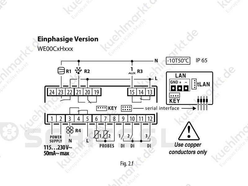 Carel Kühlanlagensteuerung SmartCella 230V 4 Relais, horizontal