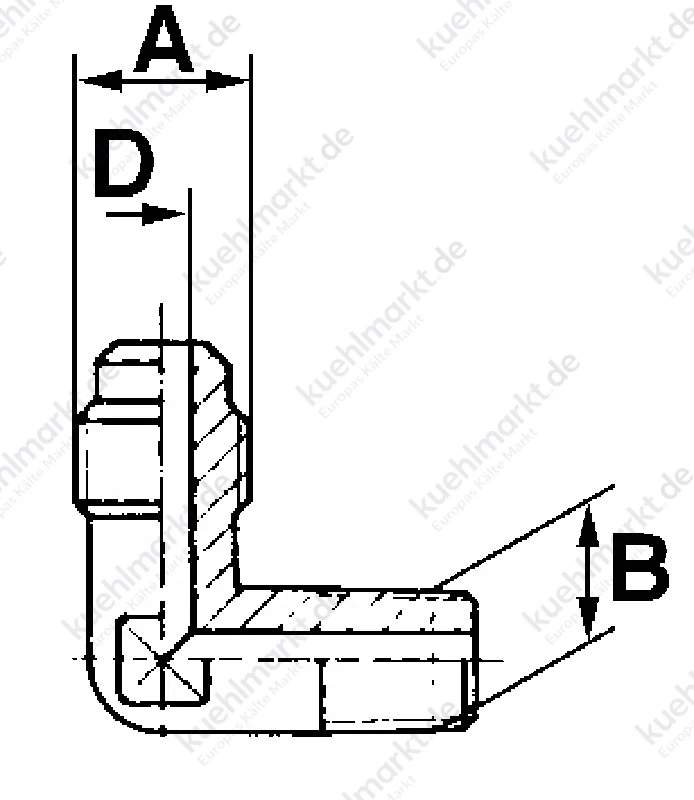 Winkelstück konisch WK 3/4''UNFx1/2''NPTF