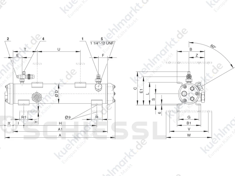 Bitzer Bündelrohr-Verf. Propan Seewasser K073HBP-2/4 Pass