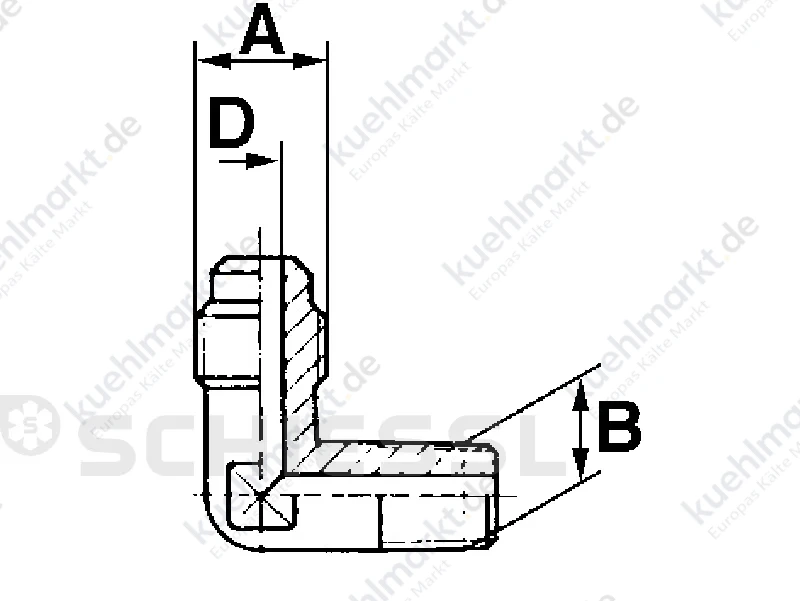 Winkelstück konisch WK 7/16''UNFx1/8''NPT