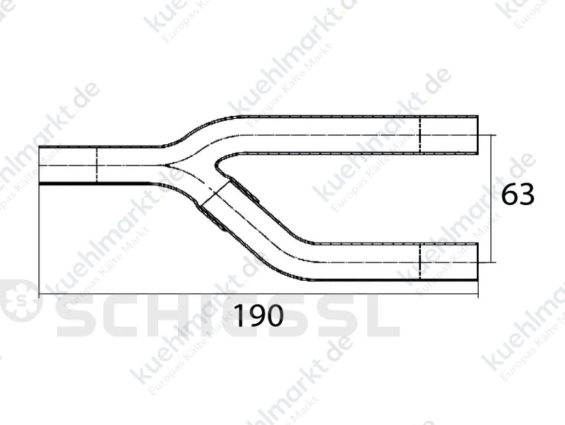 IBP B Flow Y-Verteiler 3/4'' Kupfer mit Isolierung