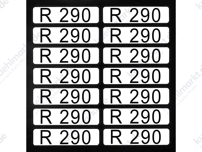 Aufkleber für Richtungspfeile brennbar R290 (1 Satz = 14 St.) brennbar