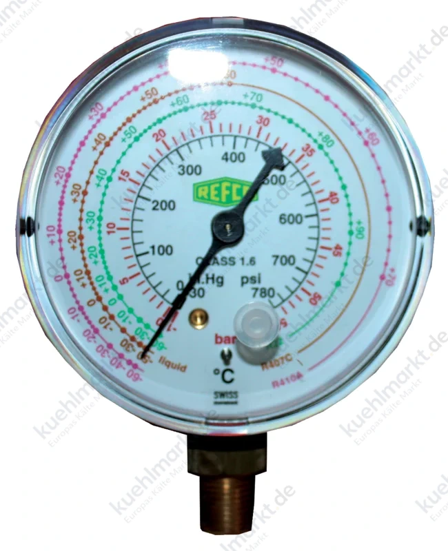 Refco Saug-Druckmanometer 68mm 1/8''NPT M2-250-M-R600a -1/+3bar