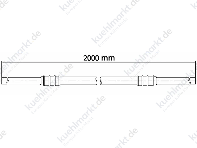 Gomax flex.Kältemittelleitung CHT200 DN6 2000mm löt/löt (orange)