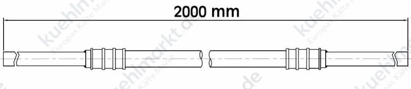 Gomax flex.Kältemittelleitung CHT200 DN6 2000mm löt/löt (orange)