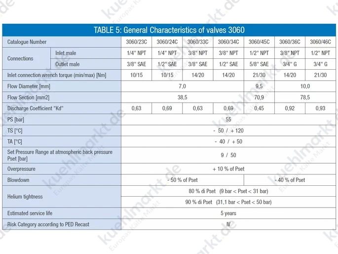 Castel Sicherheitsventil 3060/45C340 34 bar