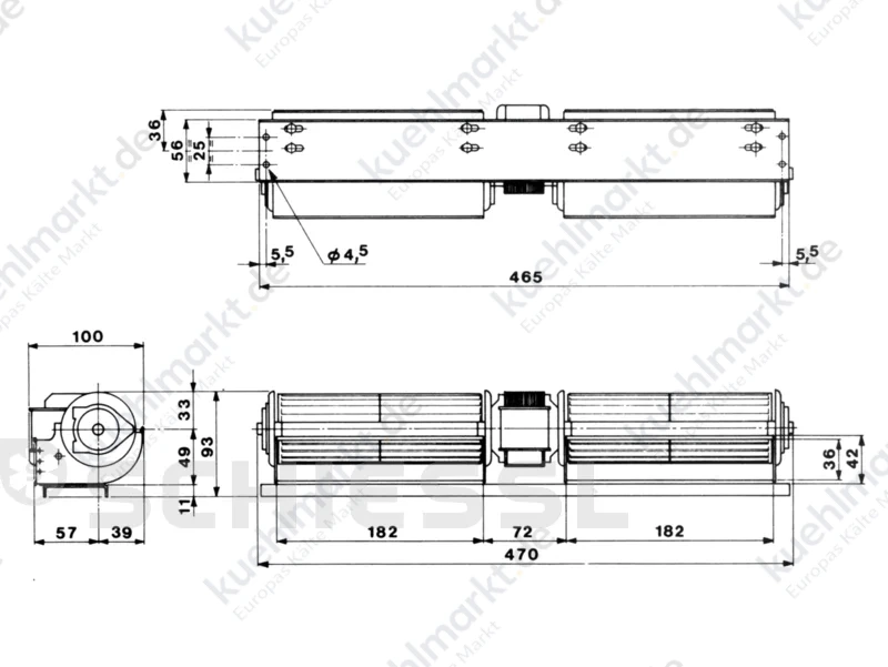 ELP Querstromgebläse TAD 18B-027 (VT60-180X2)